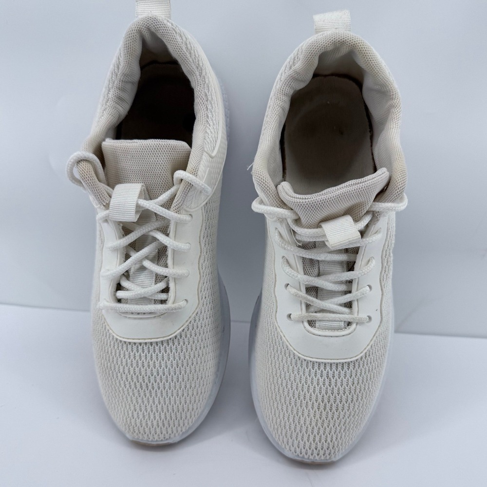 Danskin Praise Sneakers Women 7.5 Cream Vegan Mesh Lace Up Athletic Shoes Gym - Picture 5 of 12